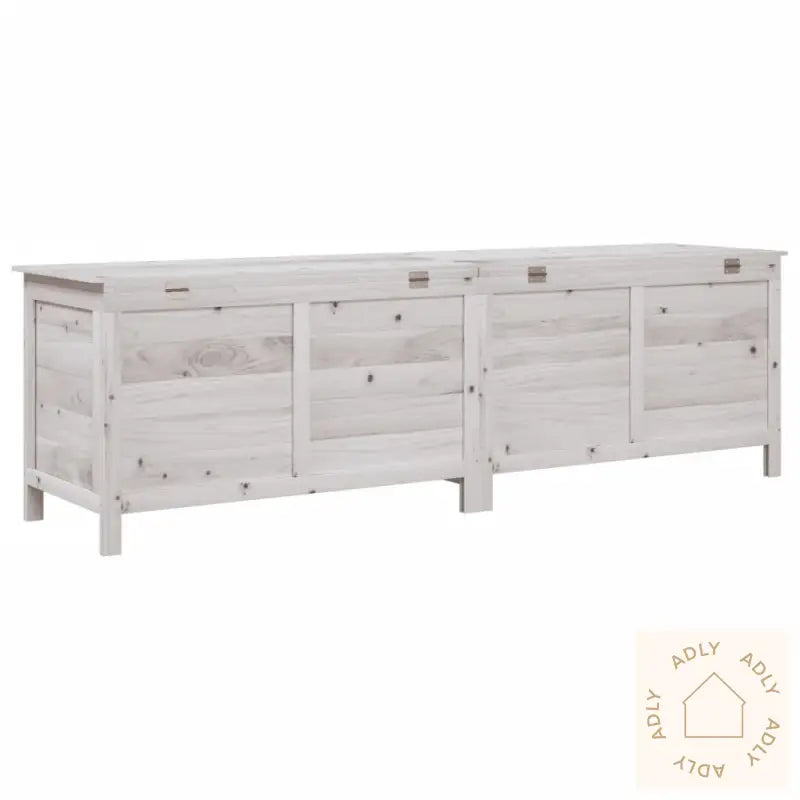 Putekasse Hvit 198,5X50X56,5 Cm Heltre Gran