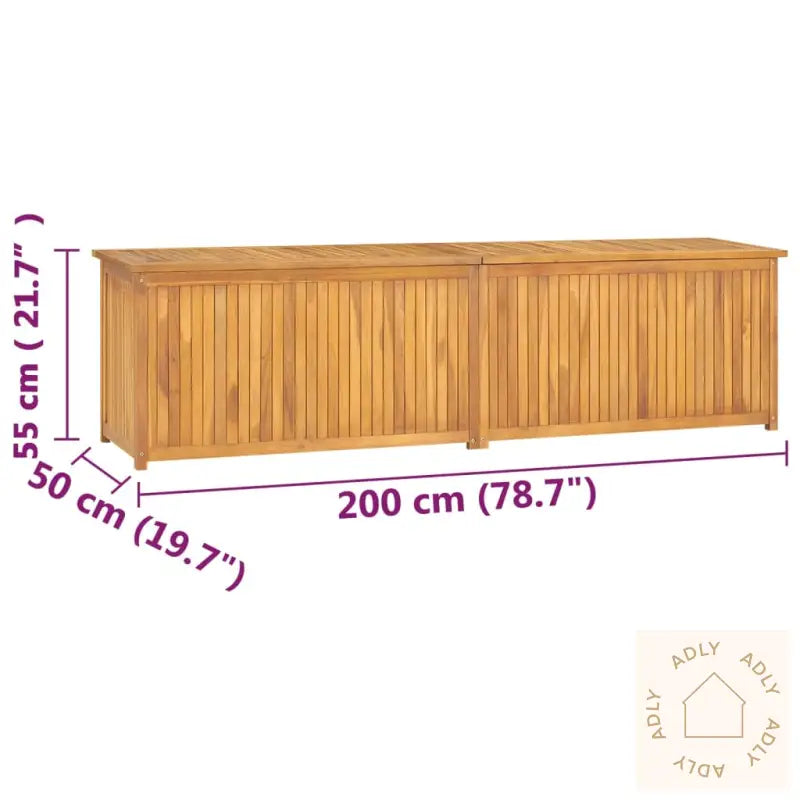 Hageboks 200X50X55 Cm Heltre Teak