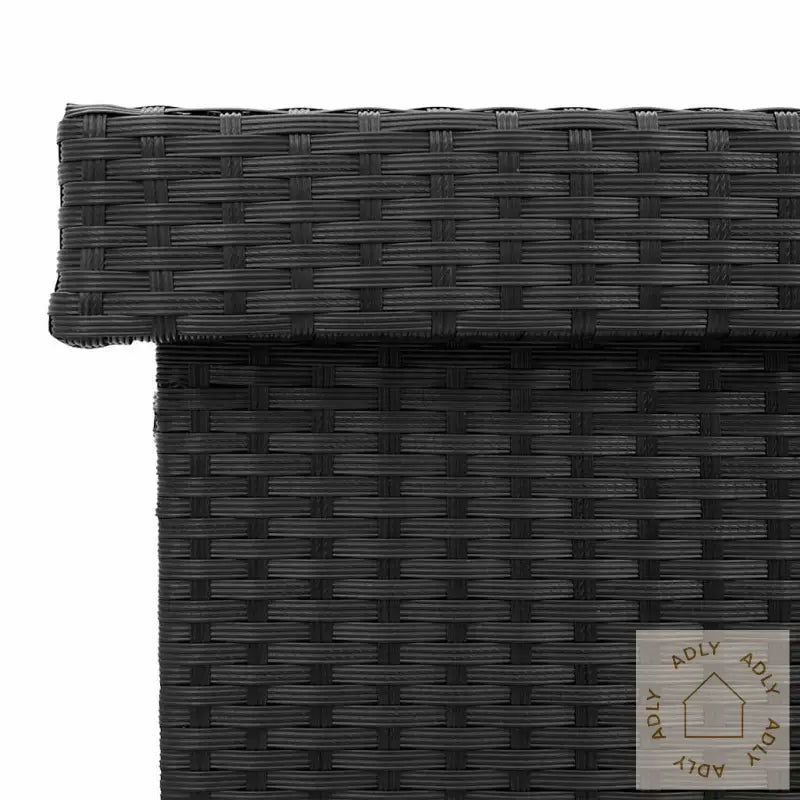 Putekasse Med Hjul Svart 110X55X73 Cm Polyrotting