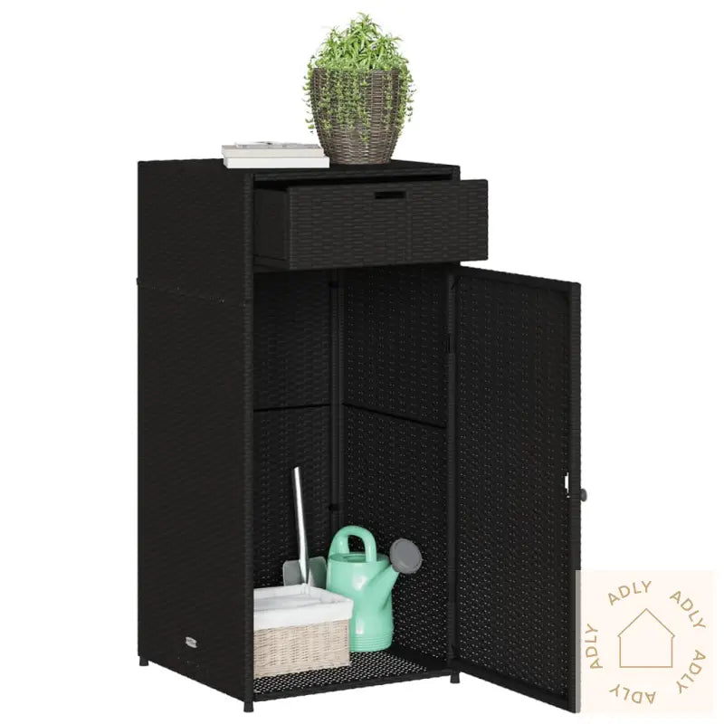 Putekasse Svart 55X55X111 Cm Polyrotting