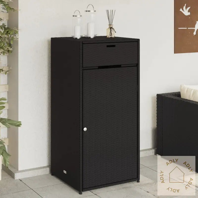 Putekasse Svart 55X55X111 Cm Polyrotting