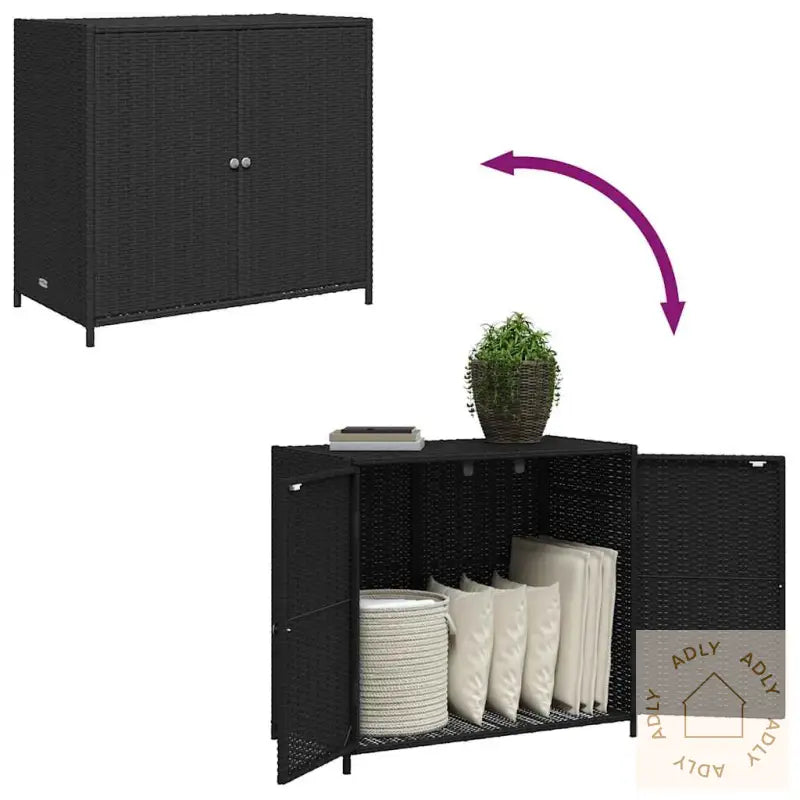 Putekasse Svart 83X45X76 Cm Polyrotting