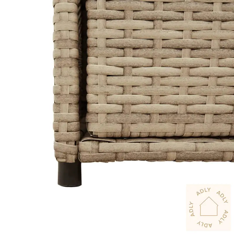 Putekasse Beige 55X55X111 Cm Polyrotting