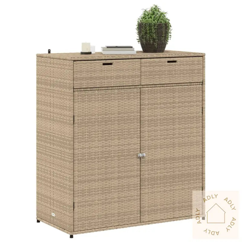 Putekasse Beige 105X55X113 Cm Polyrotting