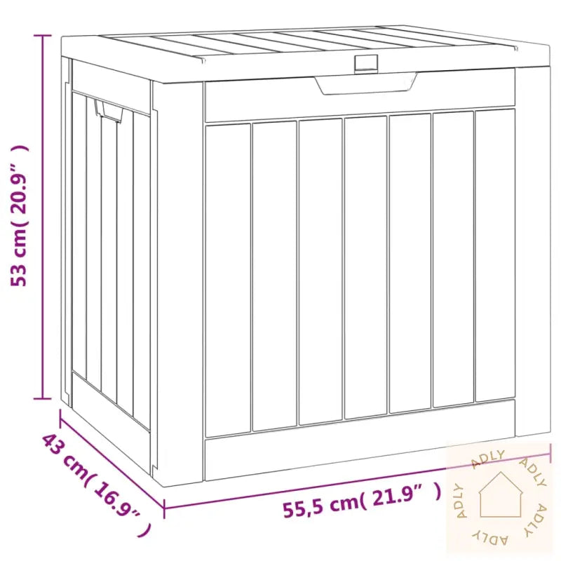 Hageoppbevaringsboks Svart 55,5X43X53 Cm Polypropylen