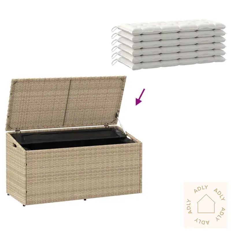 Putekasse Beige 110X50X58 Cm Polyrotting