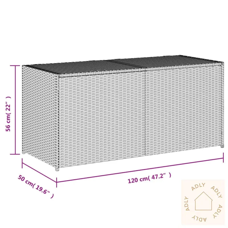 Putekasse Svart 283L Cm Polyrotting