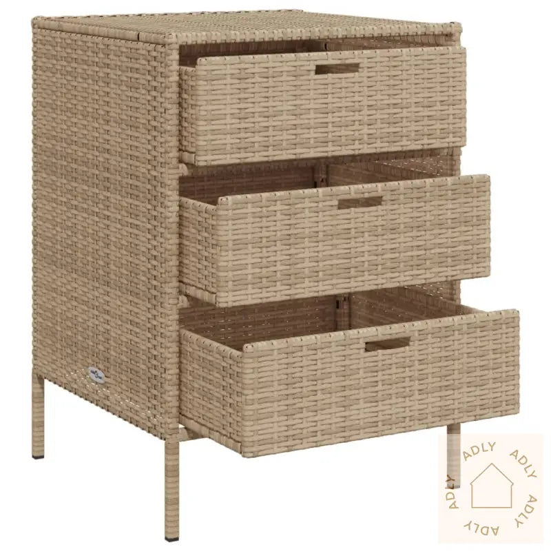 Putekasse Beige 55X59X80 Cm Polyrotting