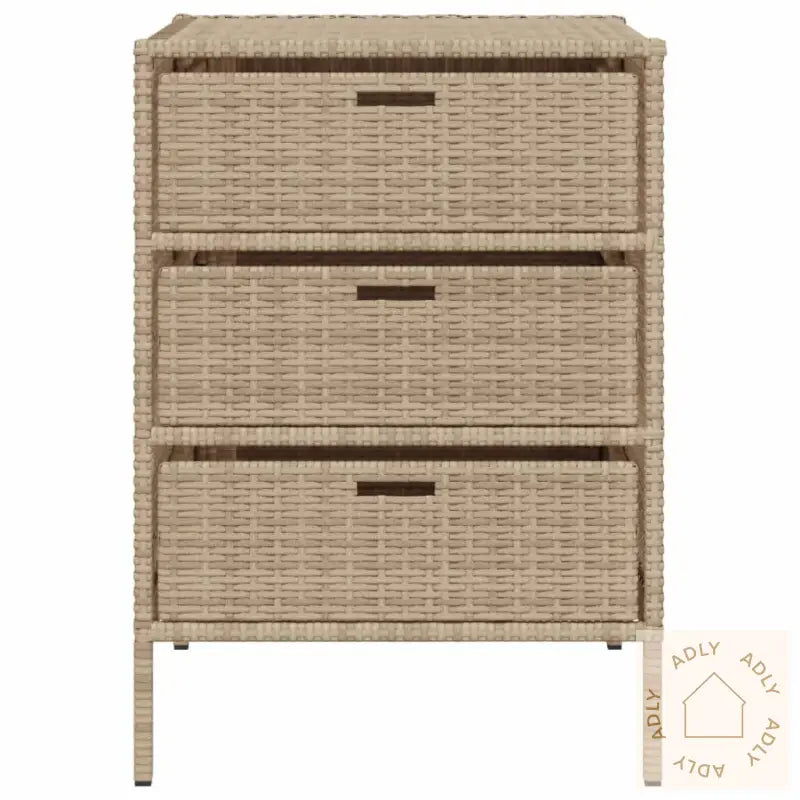 Putekasse Beige 55X59X80 Cm Polyrotting