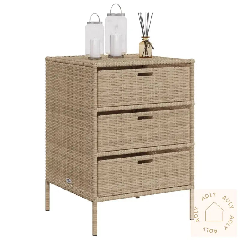 Putekasse Beige 55X59X80 Cm Polyrotting