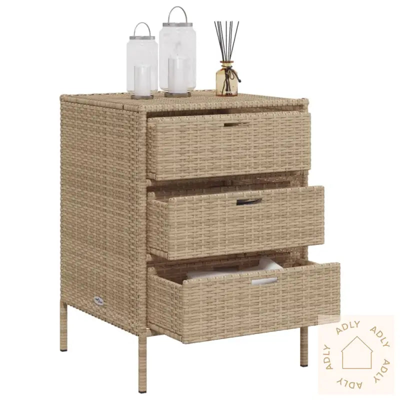 Putekasse Beige 55X59X80 Cm Polyrotting