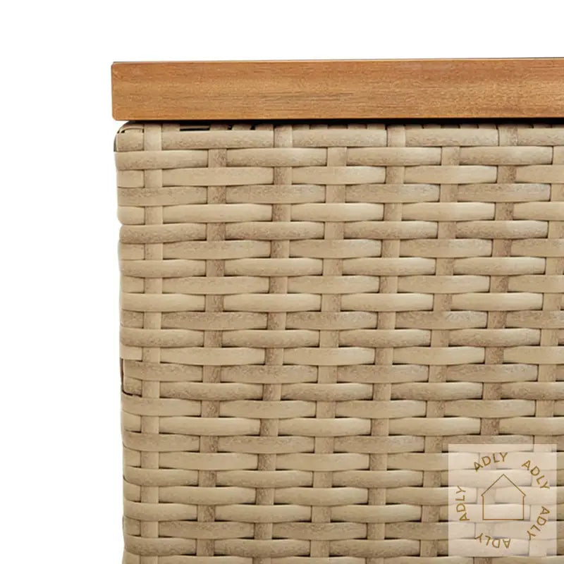 Putekasse Beige 110X50X54 Cm Polyrotting Akasie