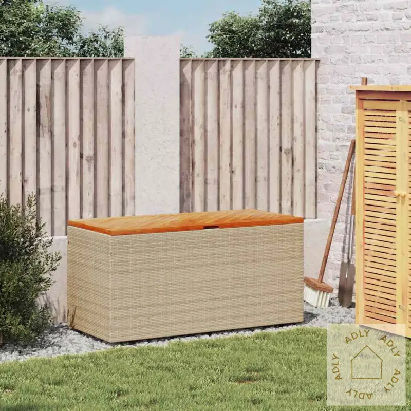 Putekasse Beige 110X50X54 Cm Polyrotting Akasie