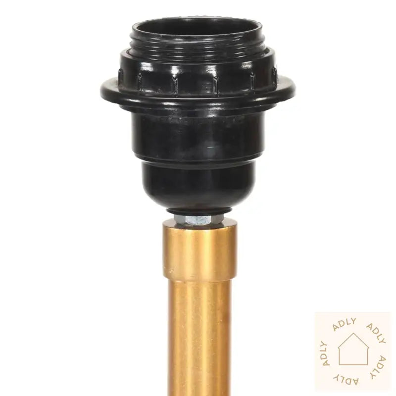 Gulvlampe Med Stativ Svart Og Gull Heltre Teak 141 Cm