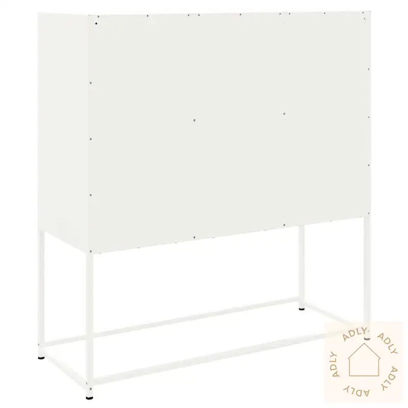 Highboard Hvit 100,5X39X107 Cm Stål