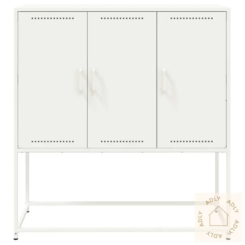 Highboard Hvit 100,5X39X107 Cm Stål
