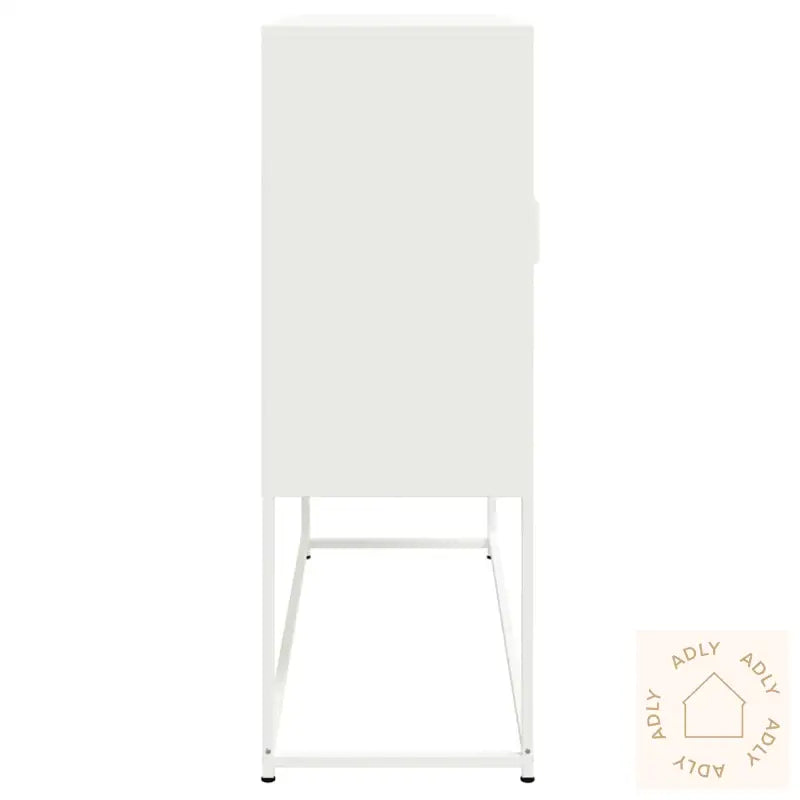 Highboard Hvit 100,5X39X107 Cm Stål