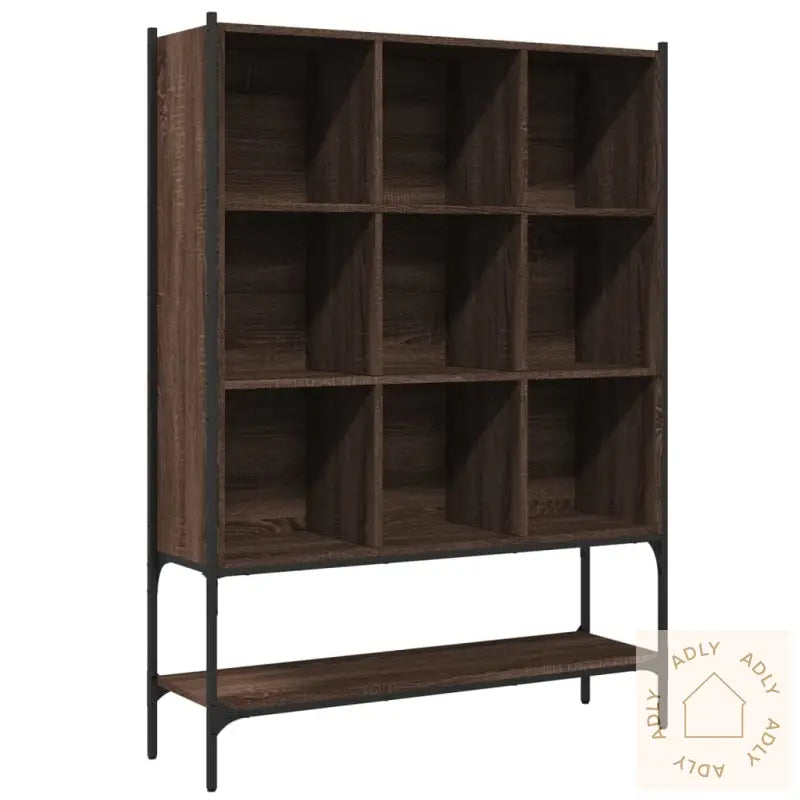Bokhylle Brun Eik 102X30X141,5 Cm Konstruert Tre