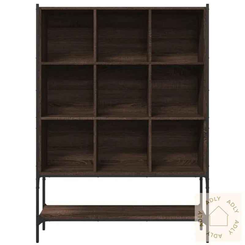 Bokhylle Brun Eik 102X30X141,5 Cm Konstruert Tre