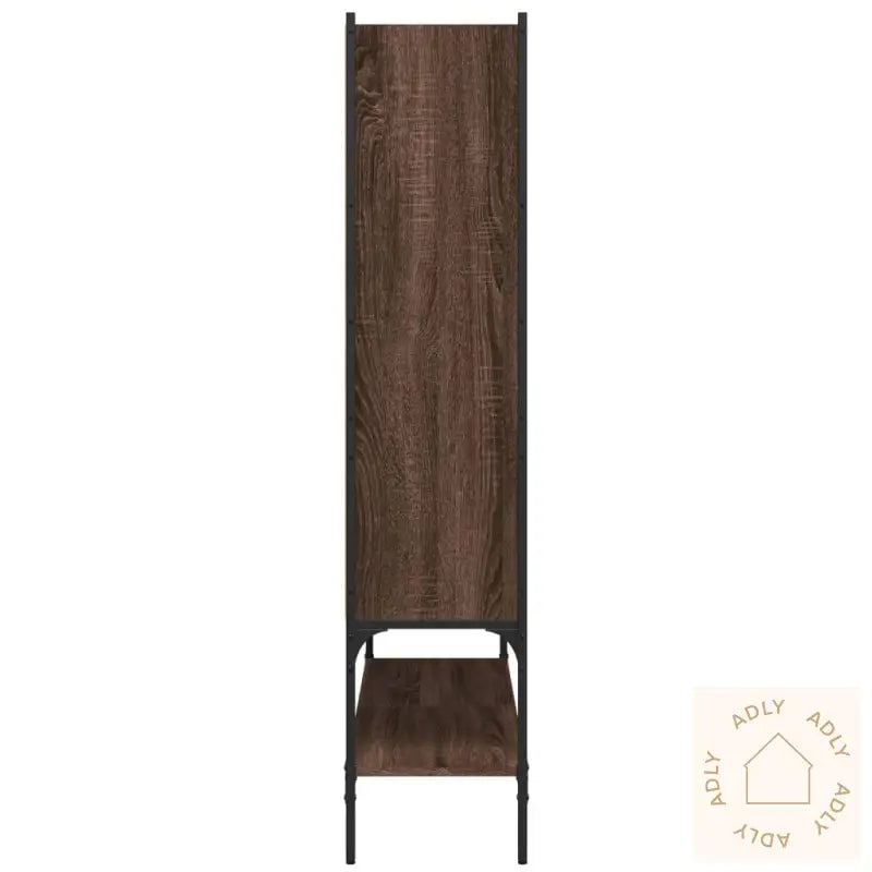 Bokhylle Brun Eik 102X30X141,5 Cm Konstruert Tre