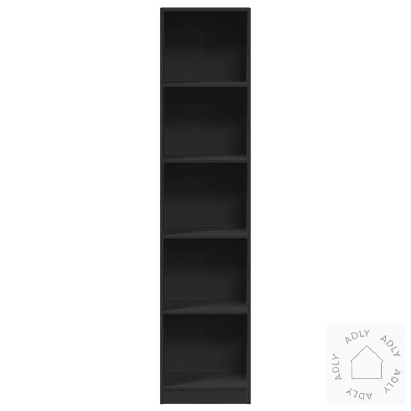 Bokhylle Svart 40X24X176 Cm Konstruert Tre