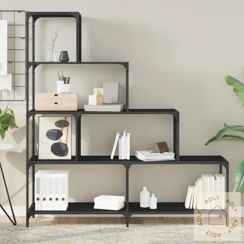 Bokhylle 4 Trinn Svart 139X33,5X149 Cm Konstruert Tre