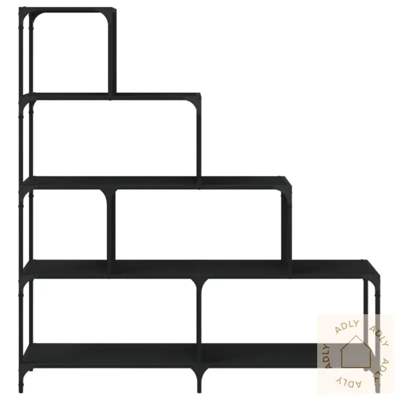 Bokhylle 4 Trinn Svart 139X33,5X149 Cm Konstruert Tre