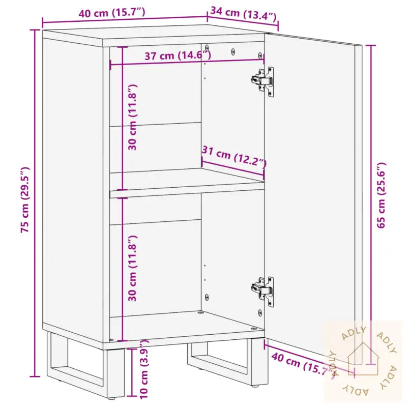 Skjenk 40X34X75 Cm Heltre Mango