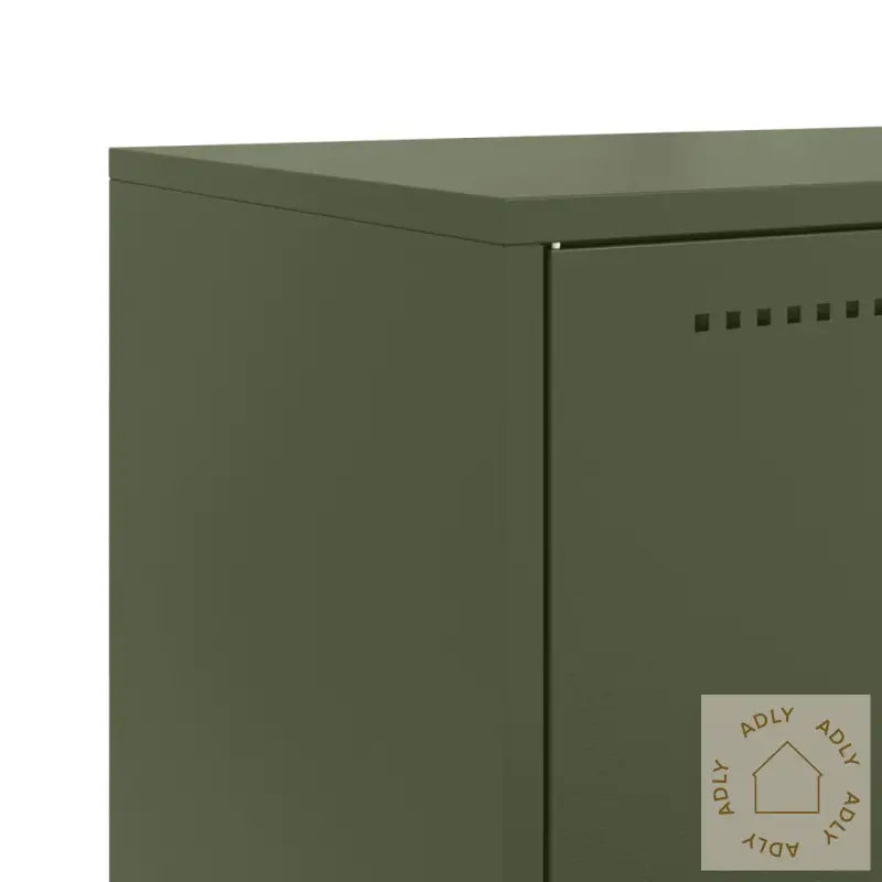Highboard Olivengrønn 68,5X38,5X107 Cm Stål