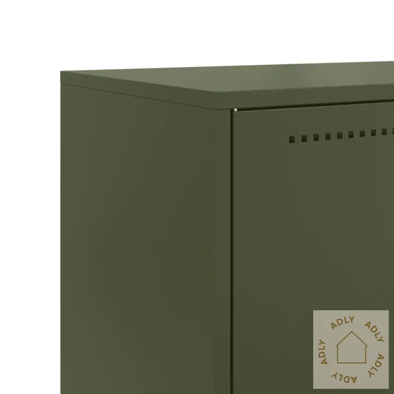 Highboard Olivengrønn 68,5X38,5X123,5 Cm Stål