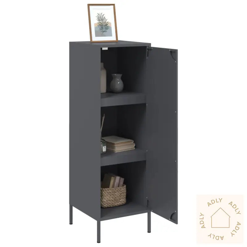 Highboard Antrasitt 36X39X113 Cm Stål