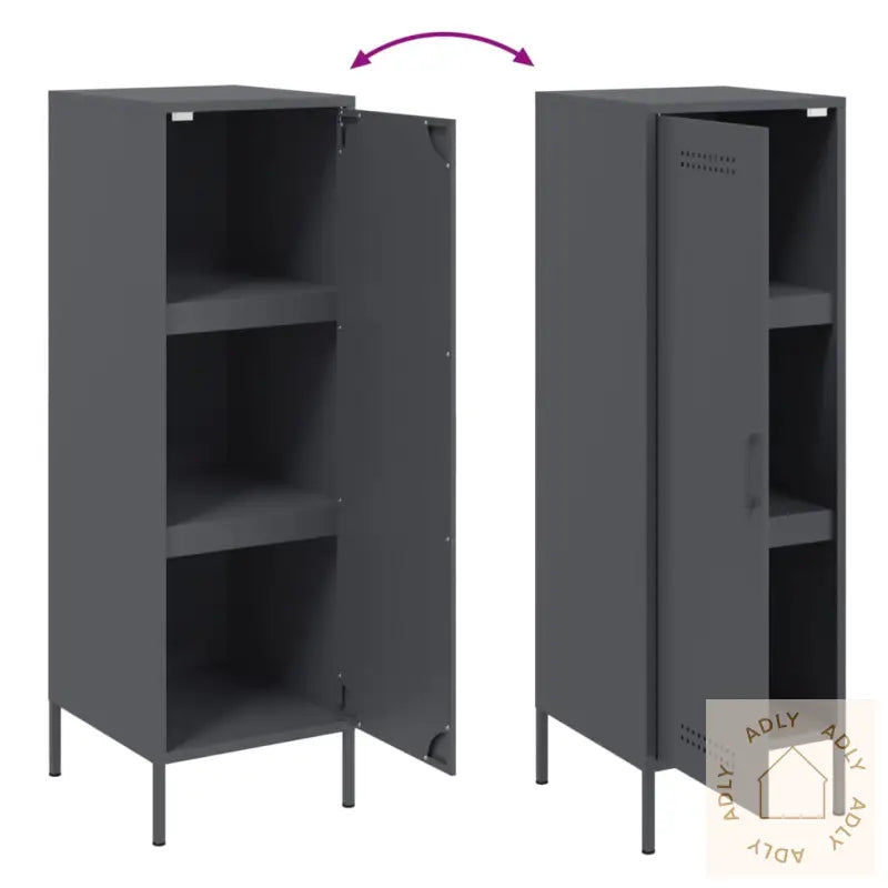 Highboard Antrasitt 36X39X113 Cm Stål
