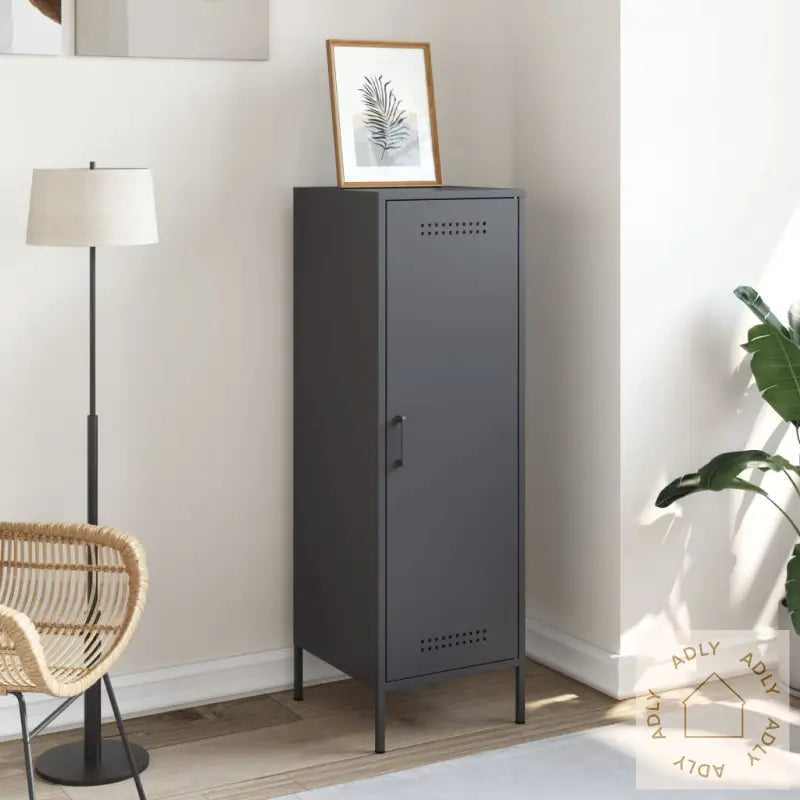 Highboard Antrasitt 36X39X113 Cm Stål
