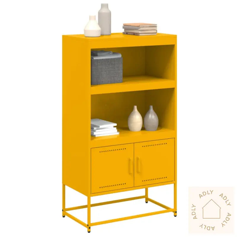 Highboard Sennepsgul 68,5X38,5X123,5 Cm Stål