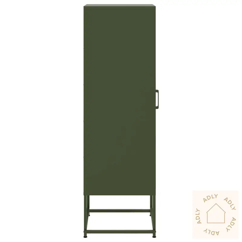 Highboard Olivengrønn 36X39X123 Cm Stål