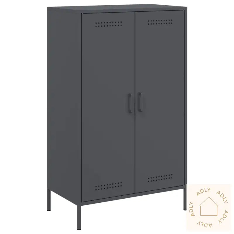 Highboard Antrasitt 68X39X113 Cm Stål