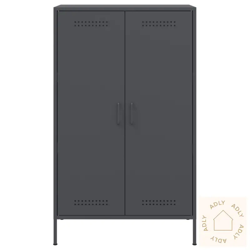 Highboard Antrasitt 68X39X113 Cm Stål