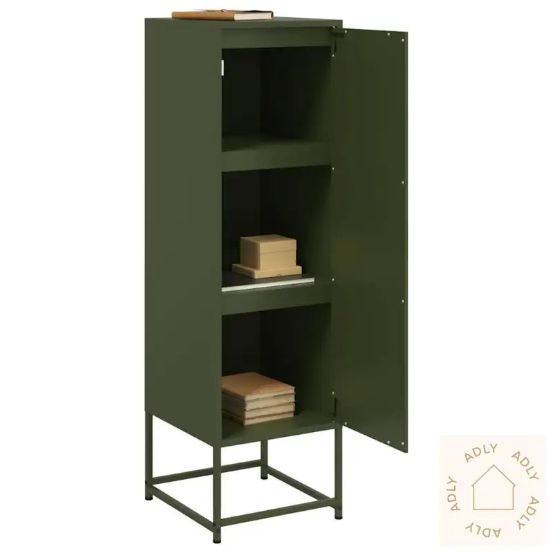 Highboard Olivengrønn 36X39X123 Cm Stål