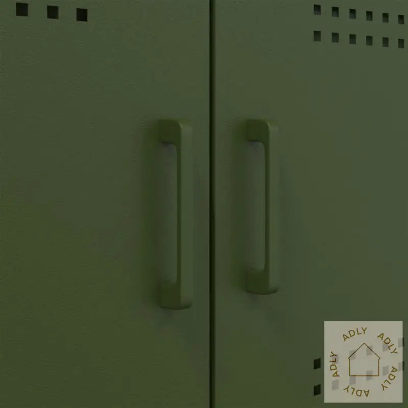 Highboard Olivengrønn 68X39X113 Cm Stål