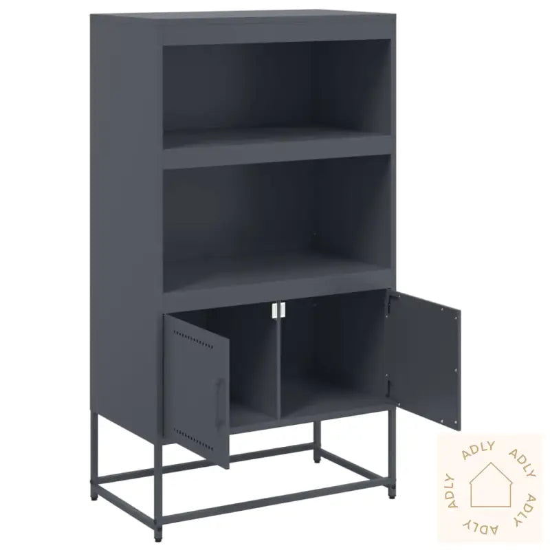 Highboard Antrasitt 68,5X38,5X123,5 Cm Stål