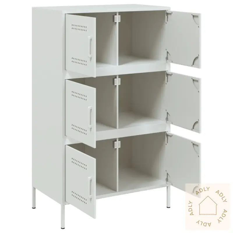 Highboard Hvit 68X39X113 Cm Stål