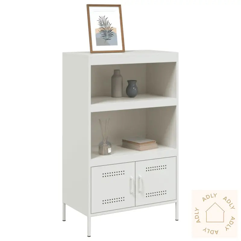 Highboard Hvit 68X39X113 Cm Stål
