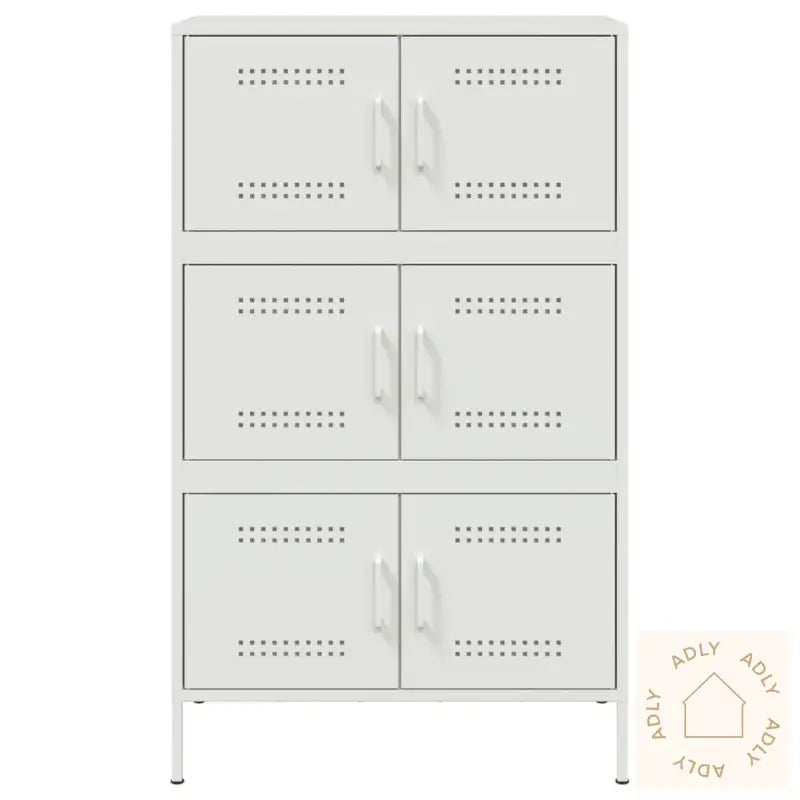Highboard Hvit 68X39X113 Cm Stål