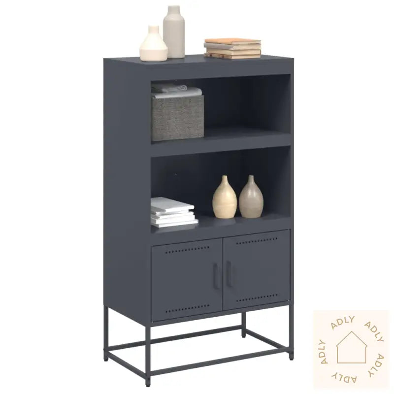 Highboard Antrasitt 68,5X38,5X123,5 Cm Stål