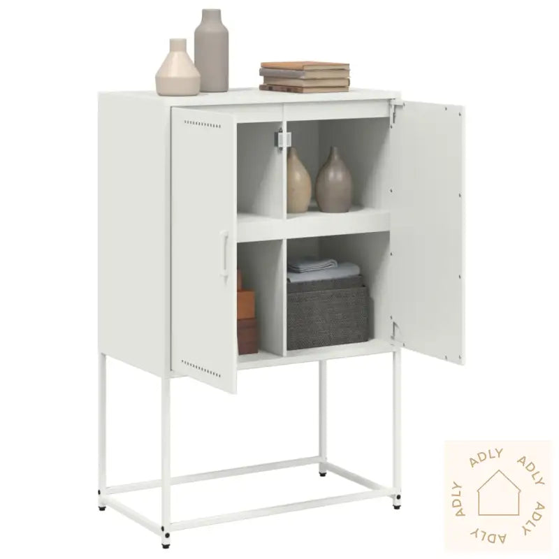 Highboard Hvit 68,5X38,5X107 Cm Stål