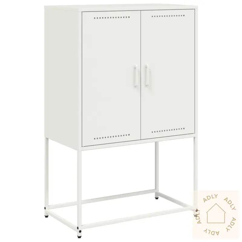Highboard Hvit 68,5X38,5X107 Cm Stål