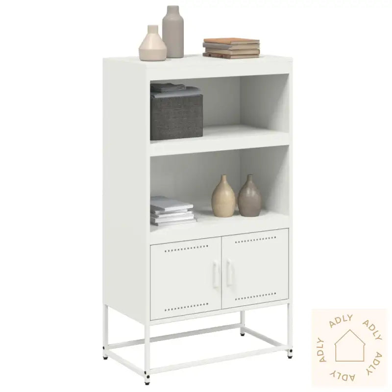 Highboard Hvit 68,5X38,5X123,5 Cm Stål