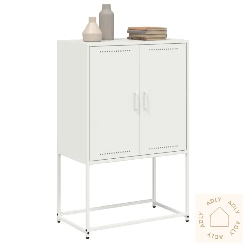 Highboard Hvit 68,5X38,5X107 Cm Stål