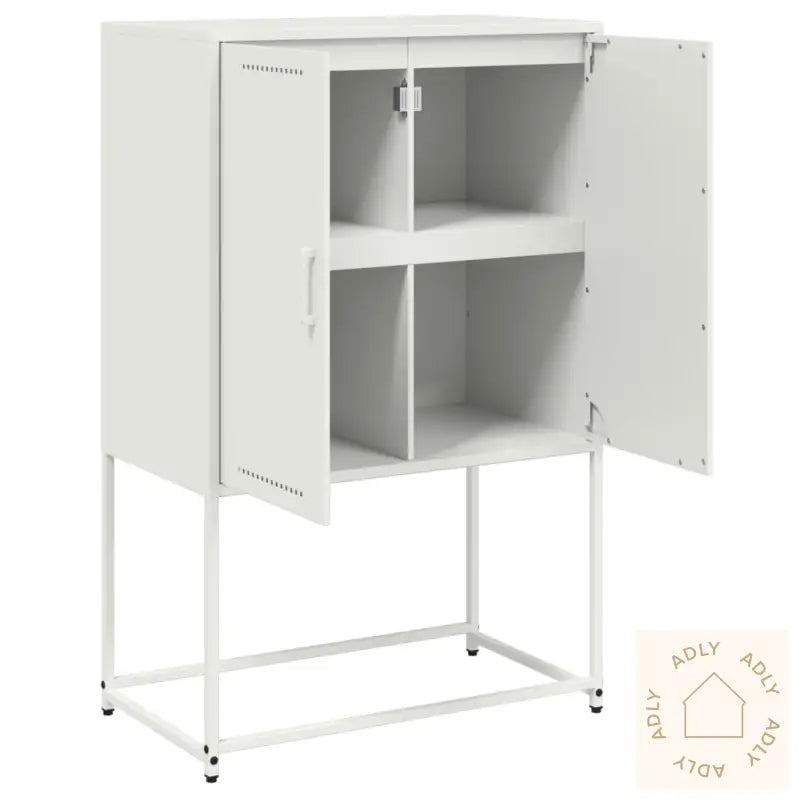 Highboard Hvit 68,5X38,5X107 Cm Stål