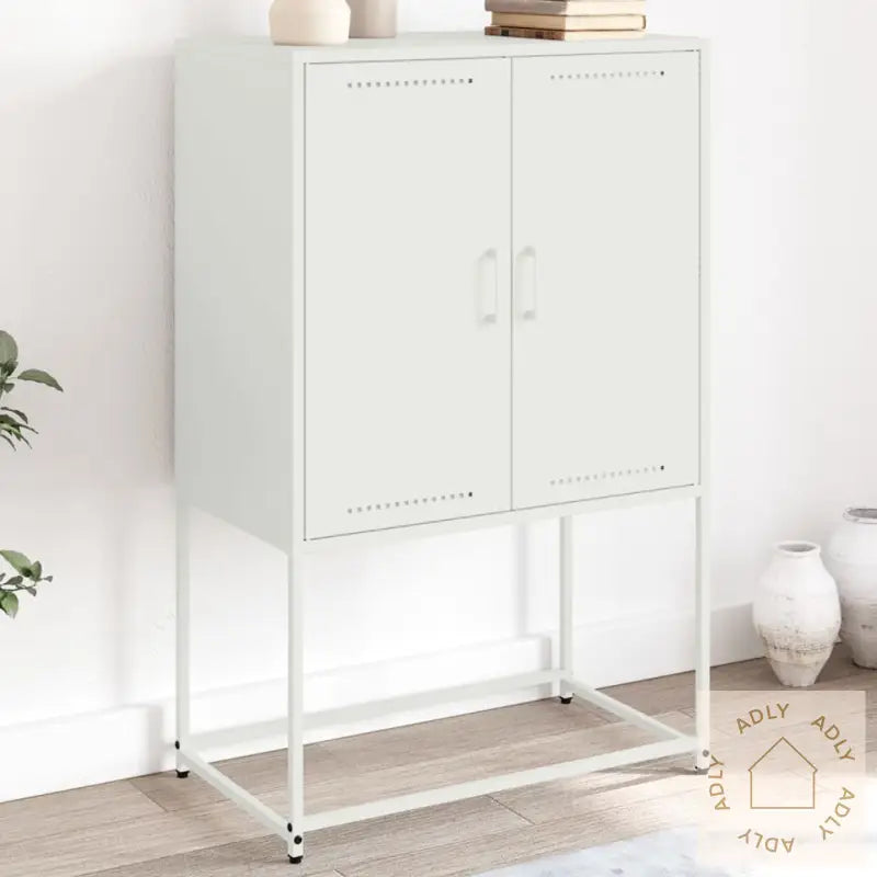 Highboard Hvit 68,5X38,5X107 Cm Stål